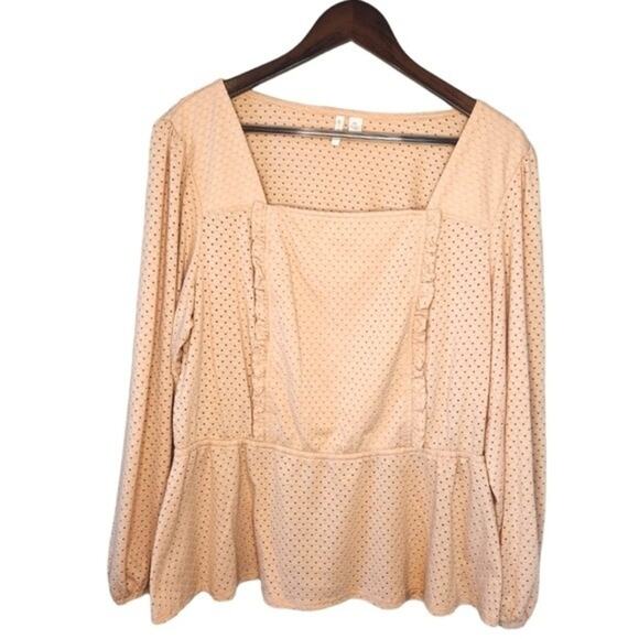 Cottagecore Eyelet Peasant Top XL Est 1946 - Picture 1 of 11